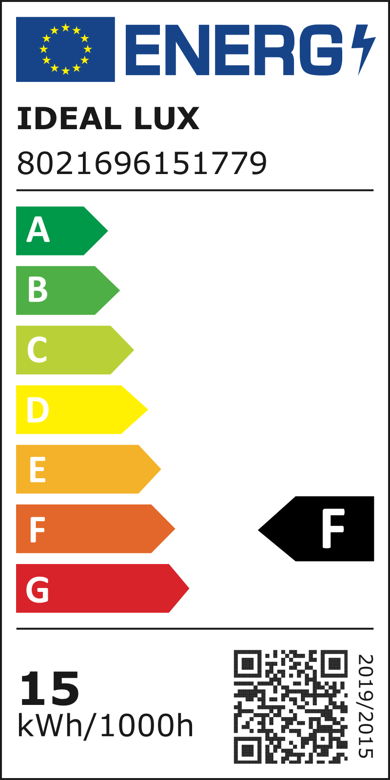 Etichetă energetică UE – clasa F