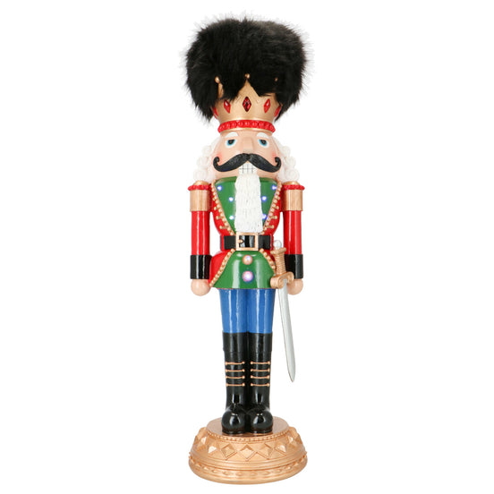 Spărgător de nuci cu căciulă din blană, multicolor, 89 cm