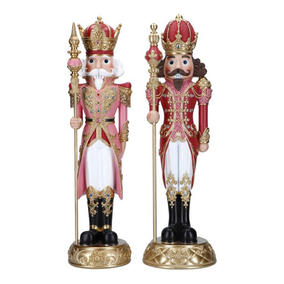 Set de 2 spărgători de nuci, roz-roșu, 50 cm