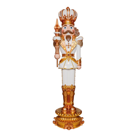 Spărgător de nuci decorativ, alb-auriu, 300 cm