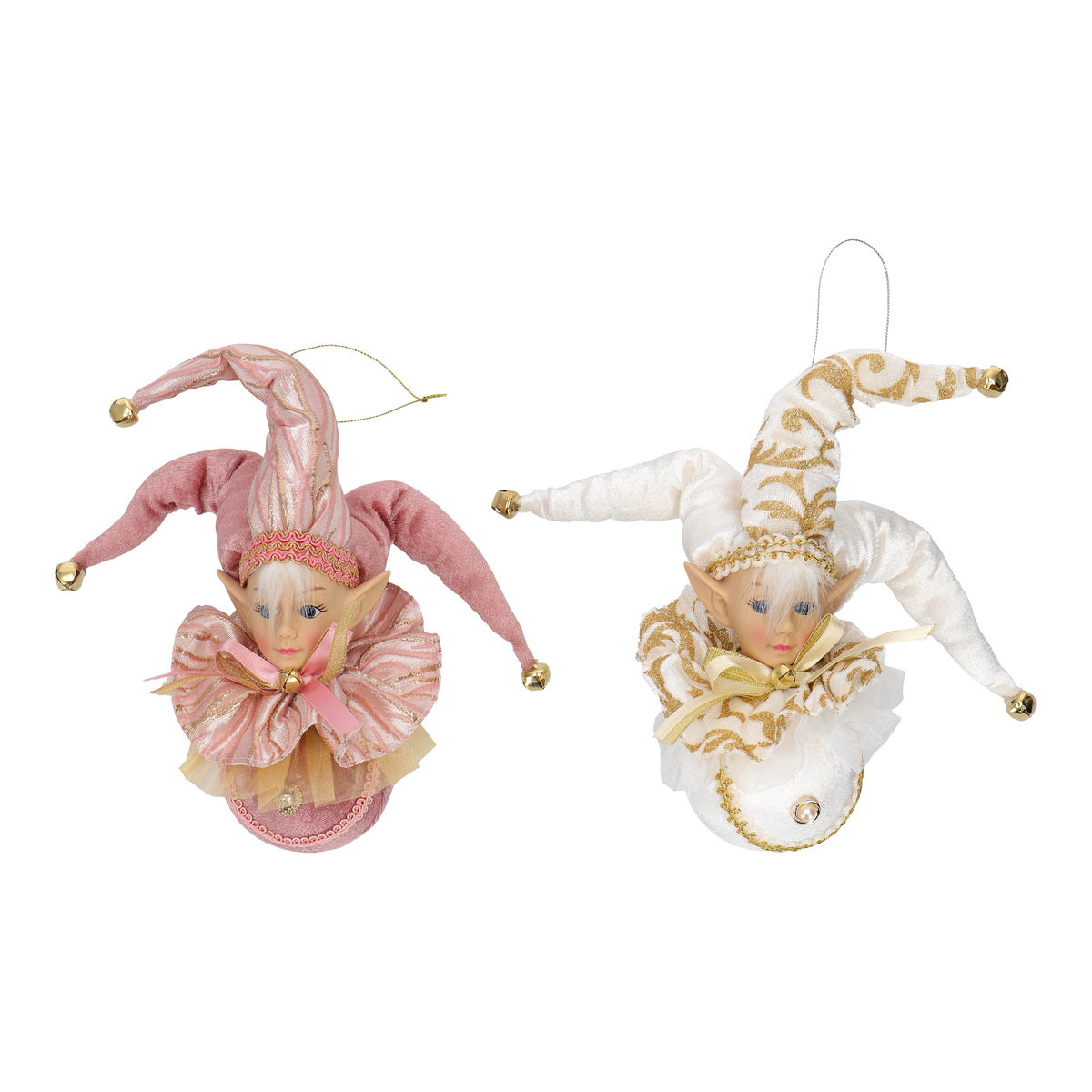 SET 2 ORNAMENTE DE BRAD IN FORMA DE CHIP ELFI SAMPANIE/ROZ