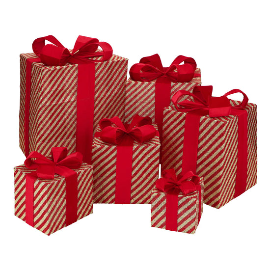 Set decorativ cutii cadou, 6 piese