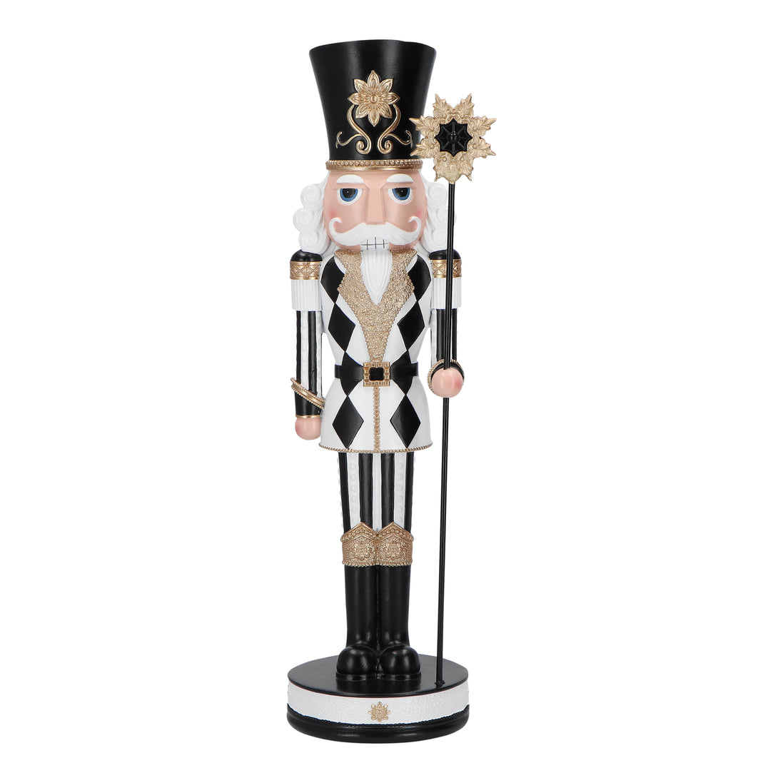 Spărgător de nuci decorativ, negru/auriu, 38 cm