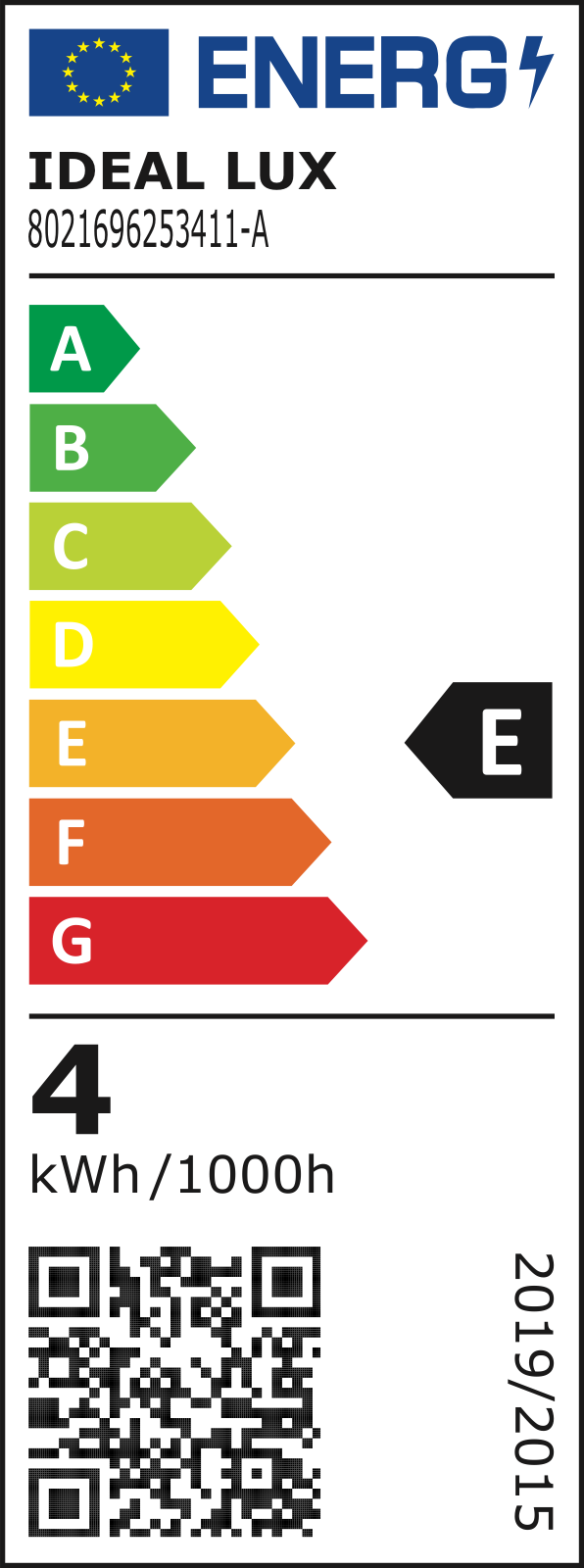 Etichetă energetică UE – clasa E