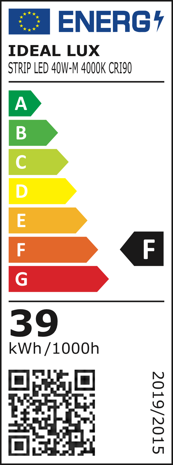 Etichetă energetică UE – clasa F