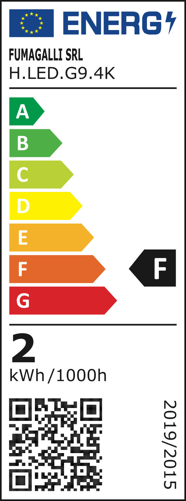 Etichetă energetică UE – clasa F