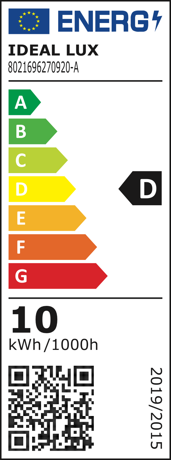 Etichetă energetică UE – clasa D