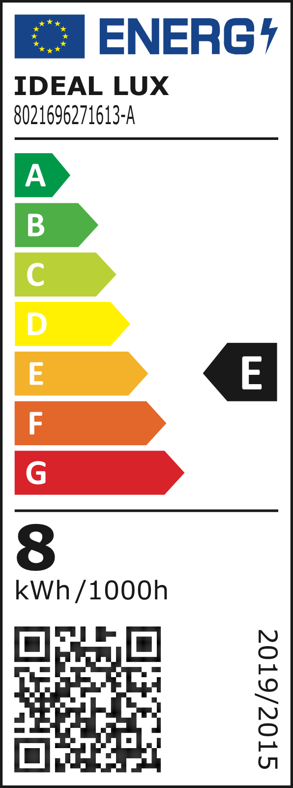 Etichetă energetică UE – clasa E
