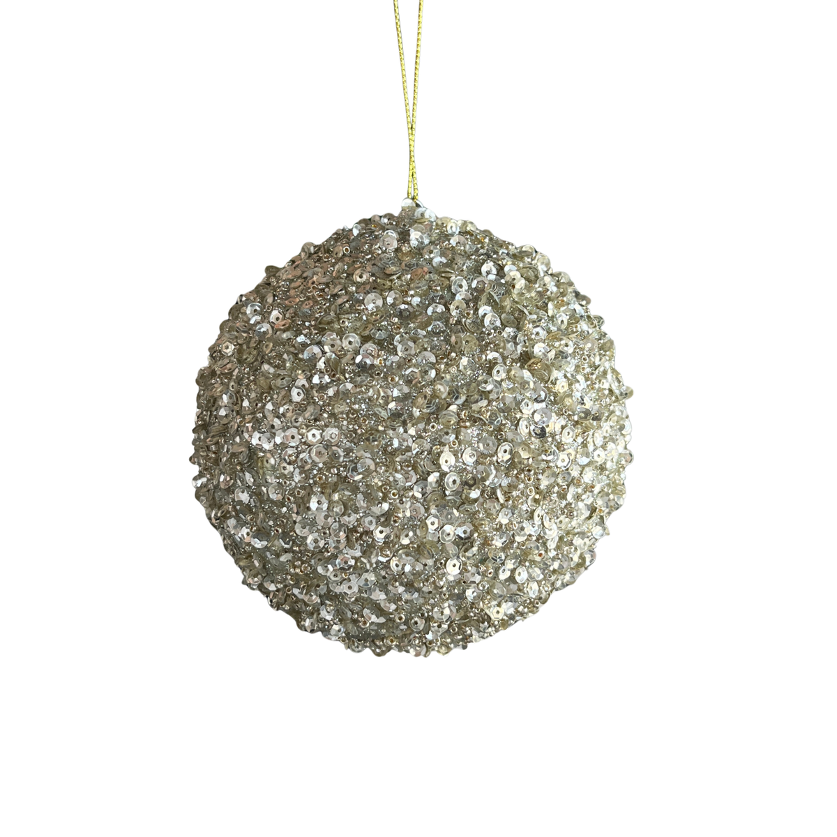 Glob cu paiete si margele sampanie 12cm