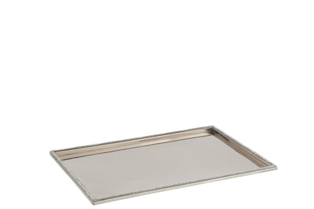 Tavă argintie cu pietricele 45.5cm