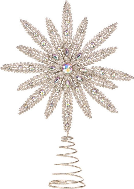 Varf de brad Colectia Jewel argintiu 35cm
