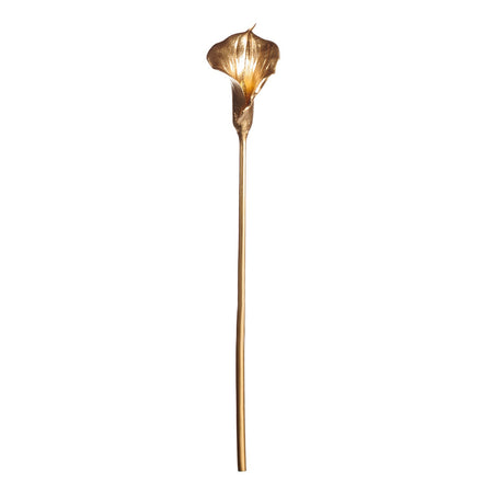 Floare decorativă aurie efect metalic , 71cm