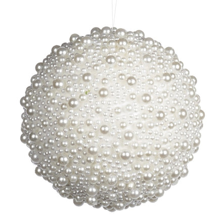Glob cu perle alb /crem 12cm