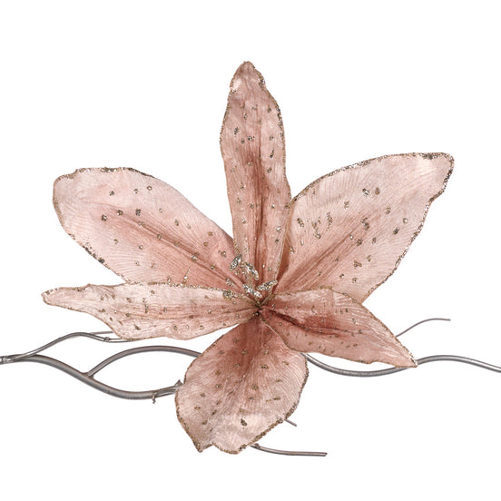 Crin Urias din Material , pe clips , crem 38cm