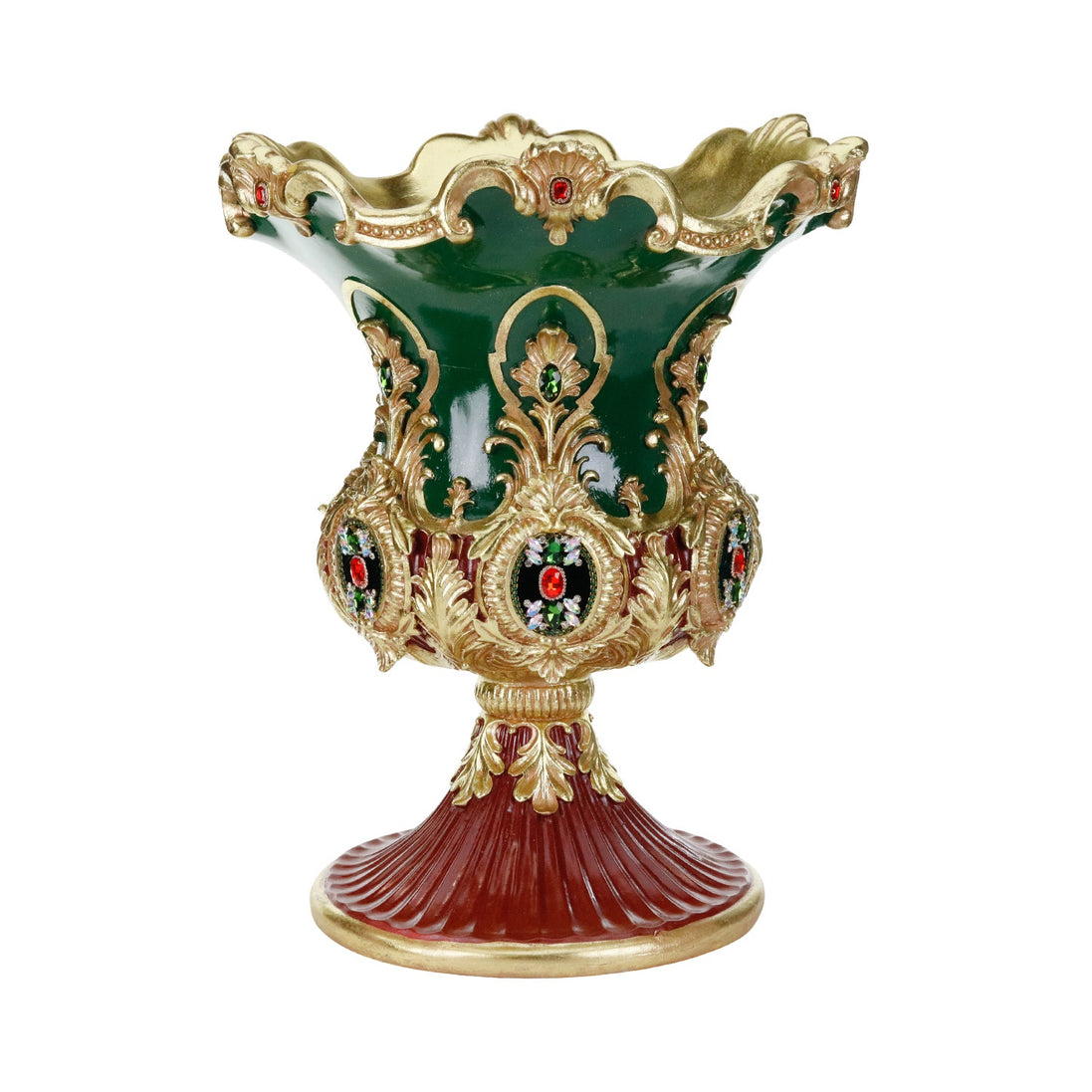 Ghiveci/vază decorativă, colectia Jewel, verde/burgundie, 70cm