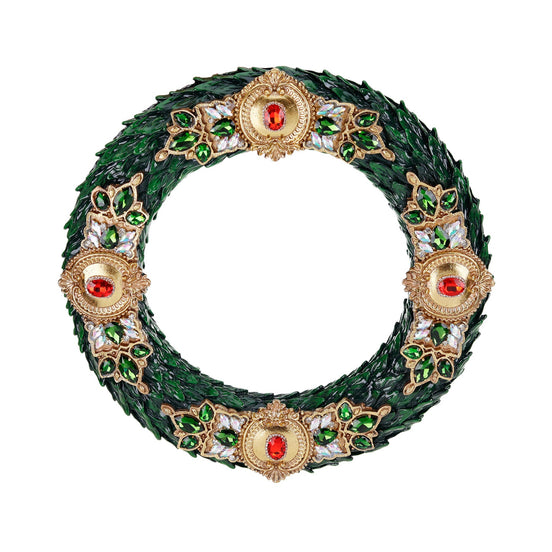 Coronita decorativa colectia Jewel verde/auriu/rosu 42,5 cm