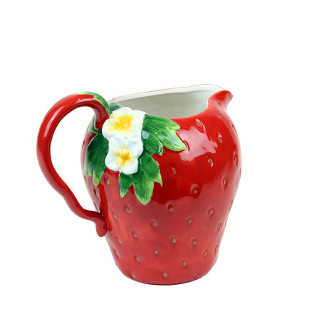 Ulcior căpșună din ceramică roșu/verde 20,5cm