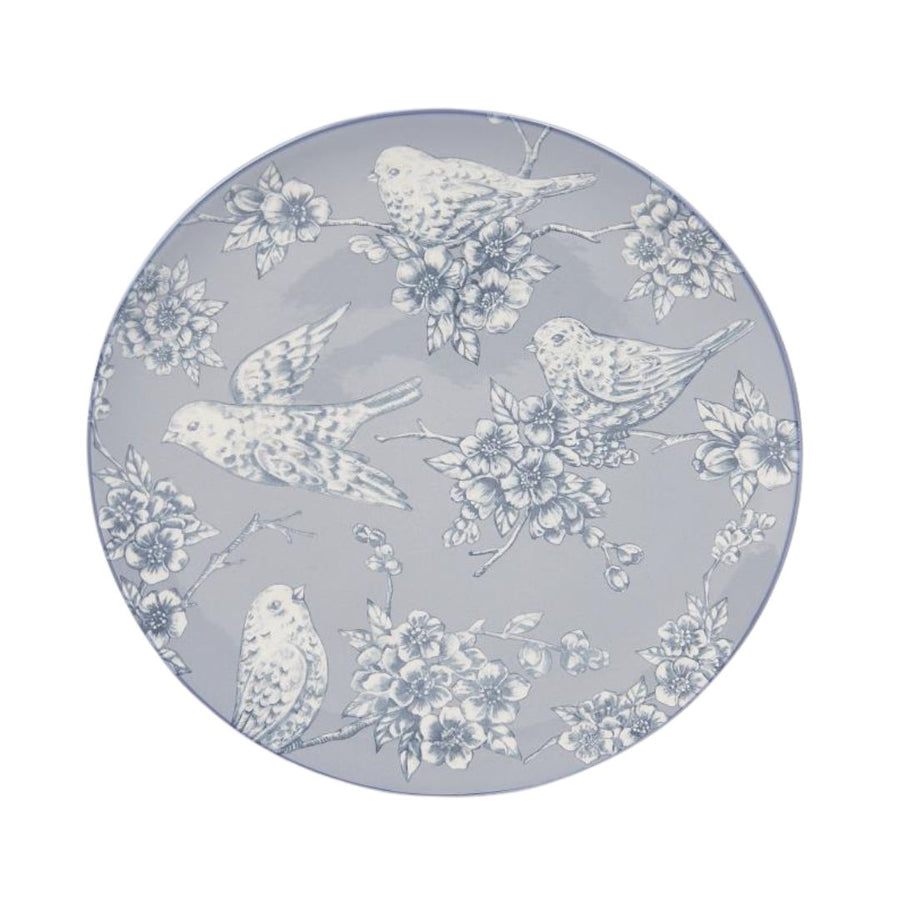 Farfurie cu model floral și păsări Albastru/Alb 20,5cm