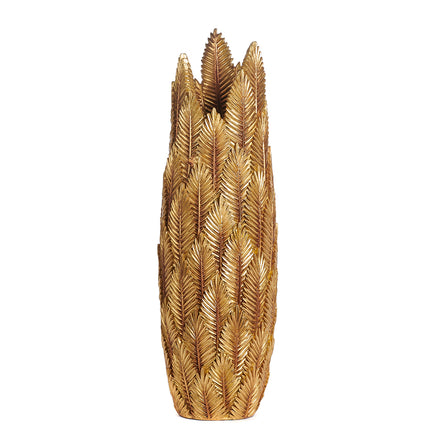 Vază decorativă din frunze, auriu 51 cm