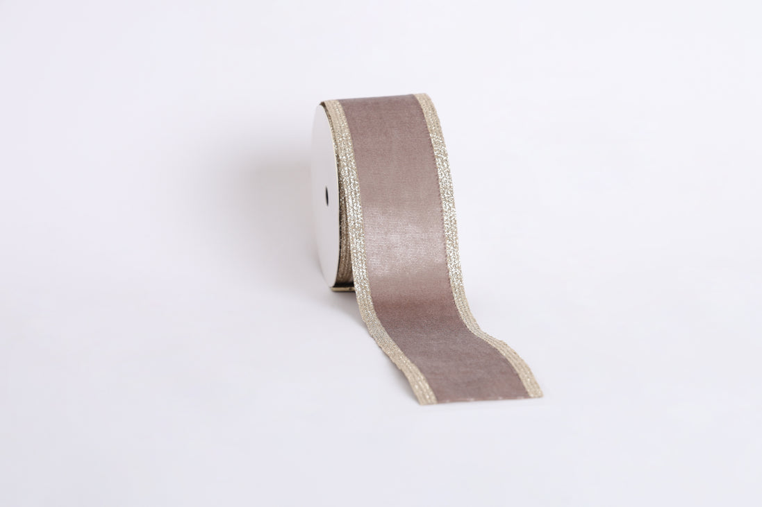 Panglică decorativă textilă cu margini strălucitoare, roz, 6.3cm x 9m