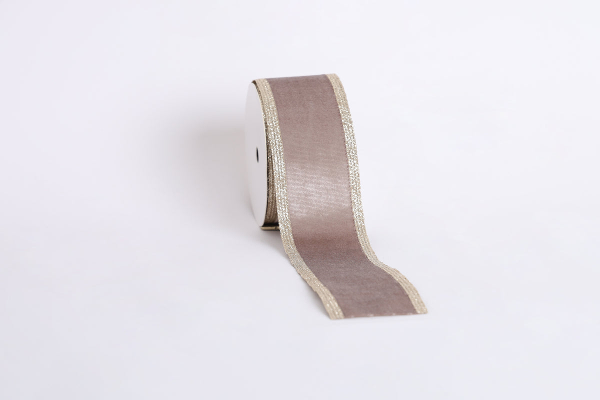 Panglică decorativă textilă cu margini strălucitoare, roz, 6.3cm x 9m