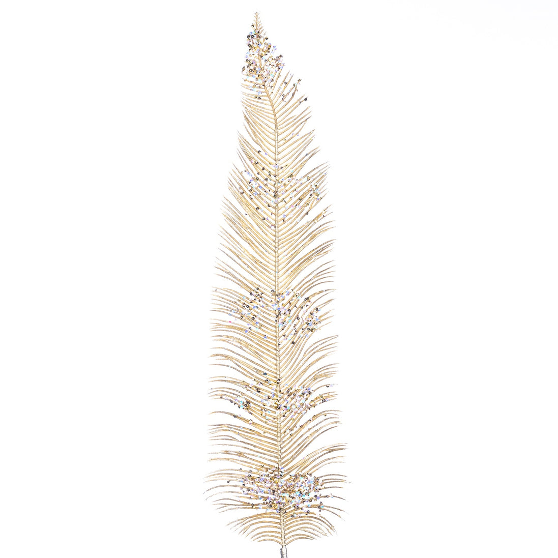 Pană decorative cu paiete, auriu, 76 cm
