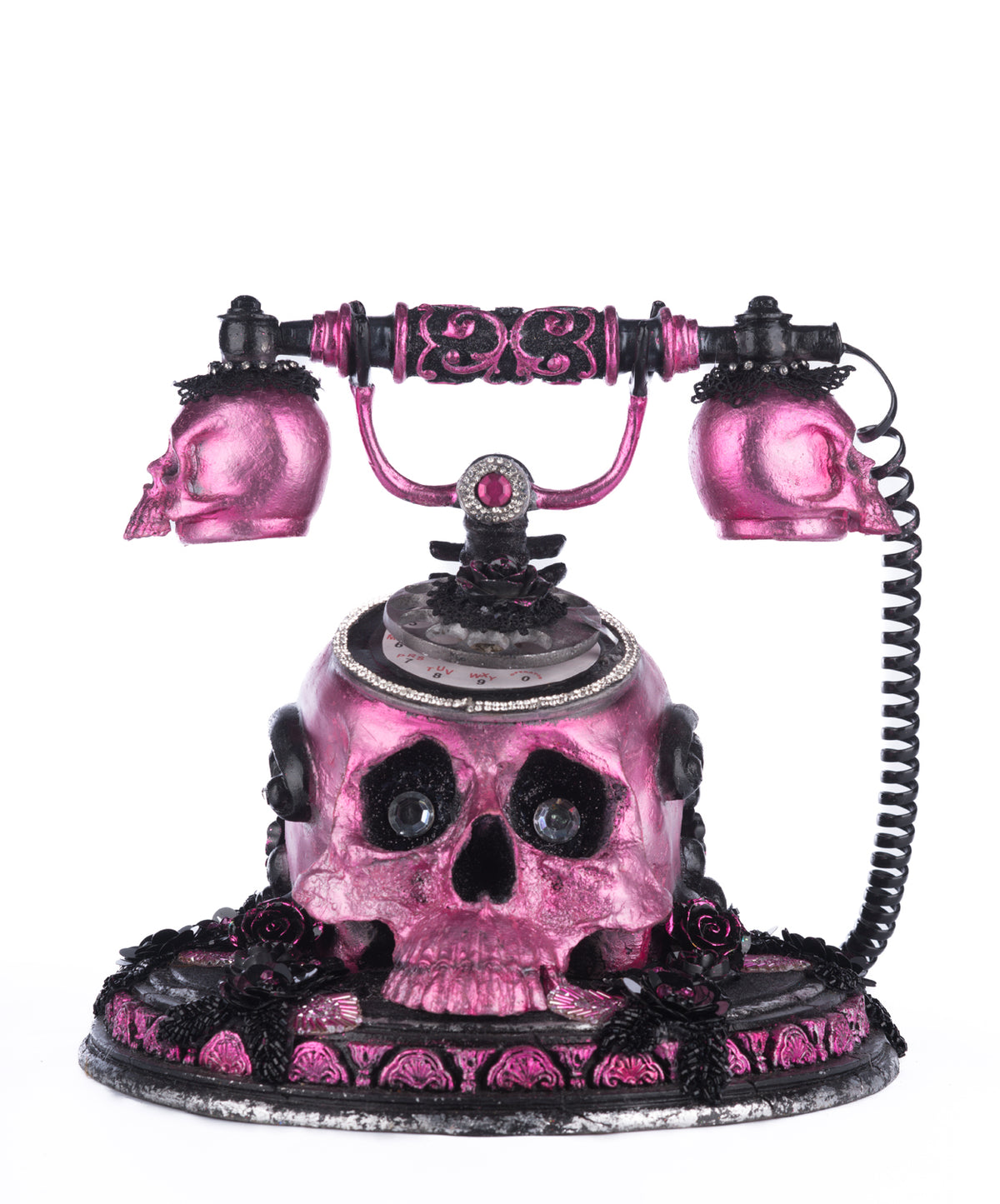 TELEFON CRANIU/ TRANDAFIRI NEGRU/ROZ 28 CM