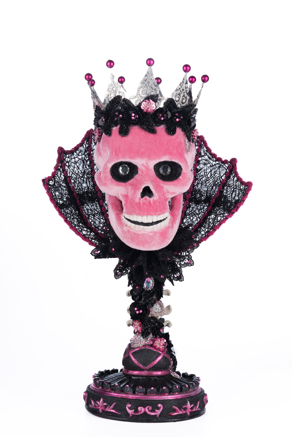 SUPORT LUMANARE CRANIU PINK PASSION LED 56 CM