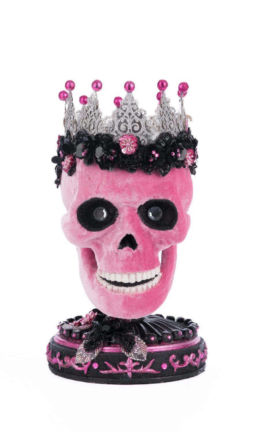 CUTIE DE BIJUTERII PINK PANIC CRANIU, ROZ/NEGRU, 32 CM