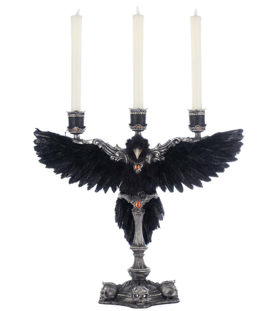 SUPORT LUMANARI CIOARA MACABRE NEGRU
