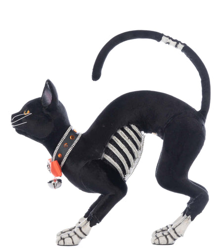 FIGURINA PISICA JUPUITA, NEGRU/ALB, 35 CM