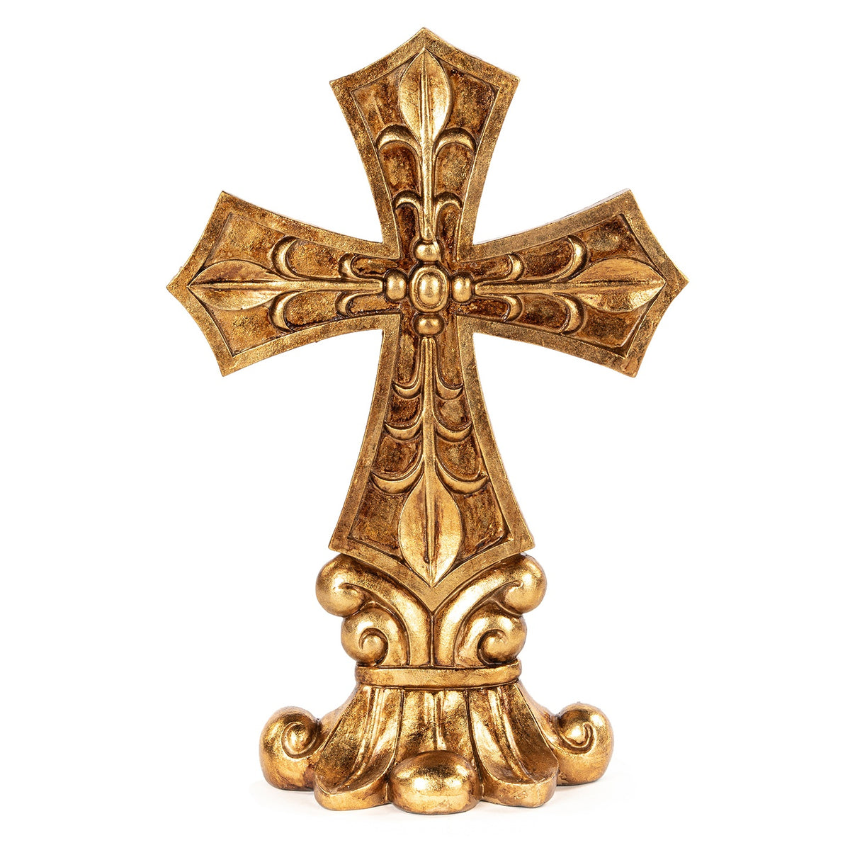 Cruce Decorativă aurie 28cm