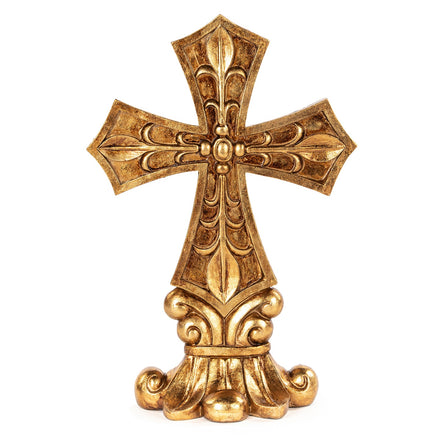 Cruce Decorativă aurie 28cm