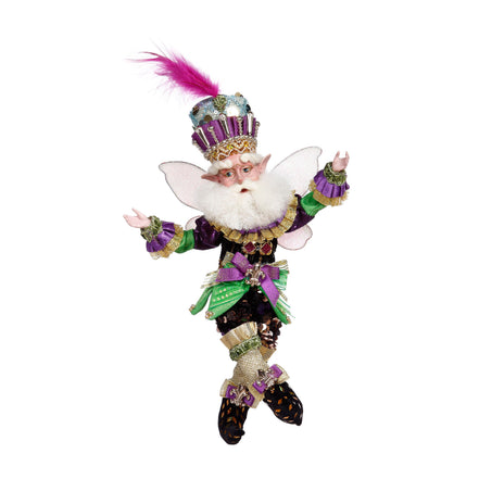 Spiriduș Mardi Gras mov/verde 28,5cm