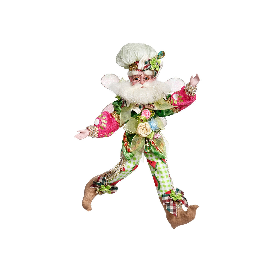 Spiriduș la picnic verde/roz 28cm