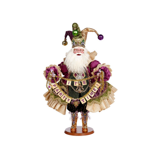 Spiriduș Rege Mardi Gras verde/mov 65,5cm