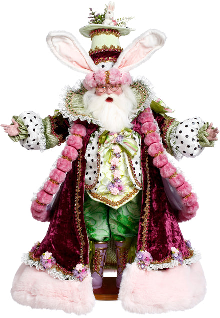 Moș de Paște roz/verde/mov 72cm