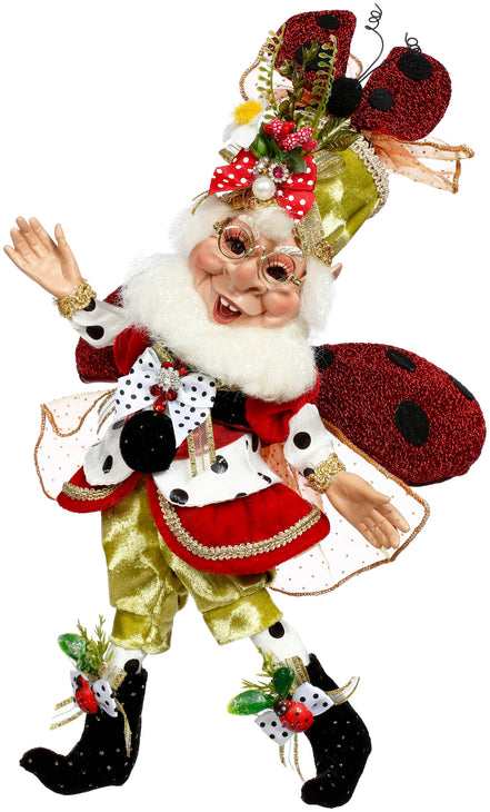 Elf buburuză roșu/auriu/negru 35cm