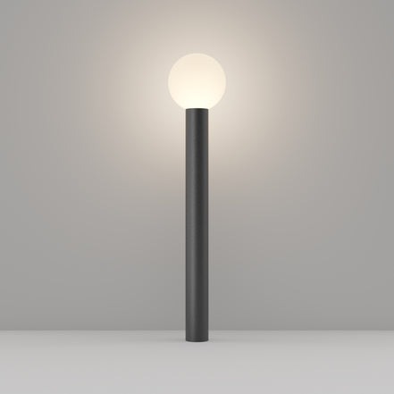 Maytoni Stâlp de grădină negru Bold Ø20cm, H80cm