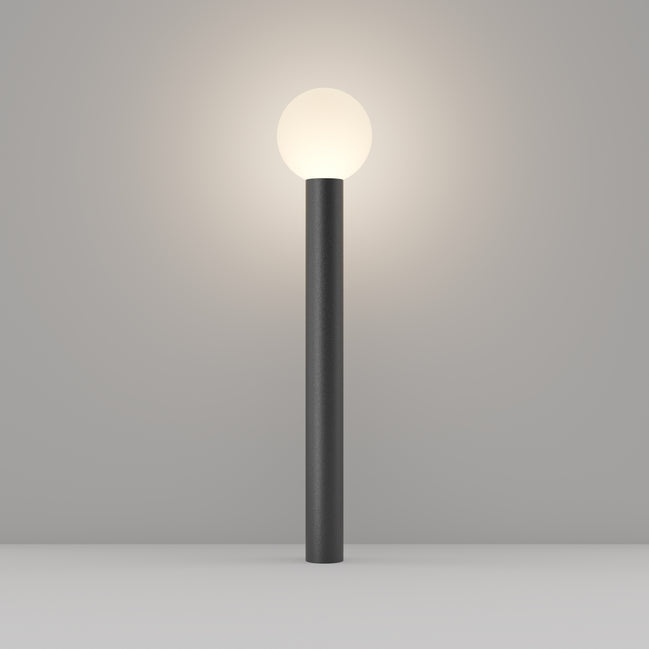 Maytoni Stâlp de grădină negru Bold Ø20cm, H80cm
