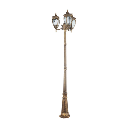 Maytoni Stâlp de grădină negru/auriu Fleur  Ø52,5cm, H 239cm