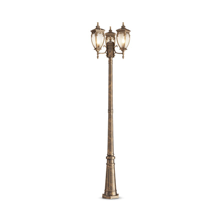 Maytoni Stâlp de grădină negru/auriu Fleur  Ø52,5cm, H 239cm