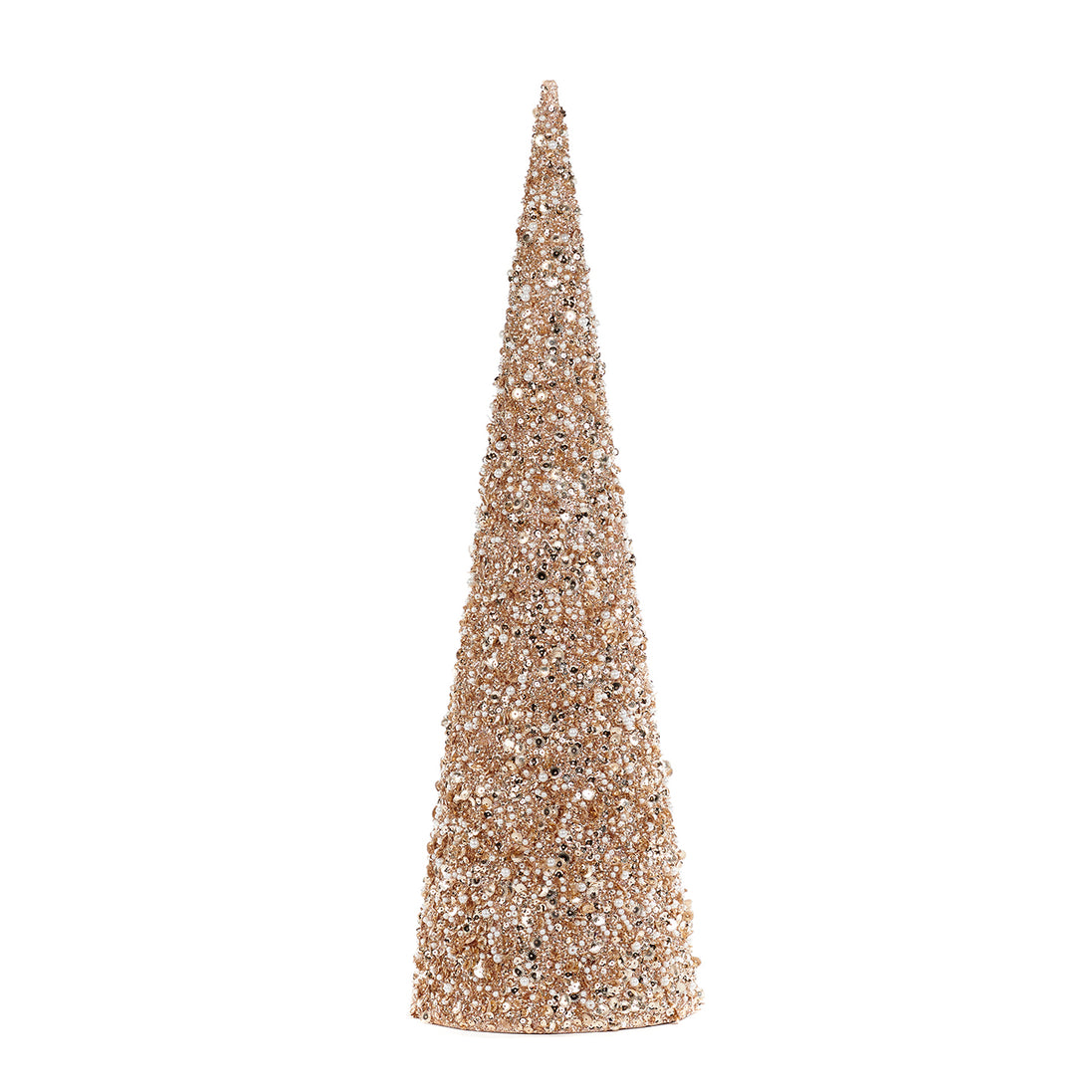 Bradut con decorativ cu paiete si perle auriu 61cm