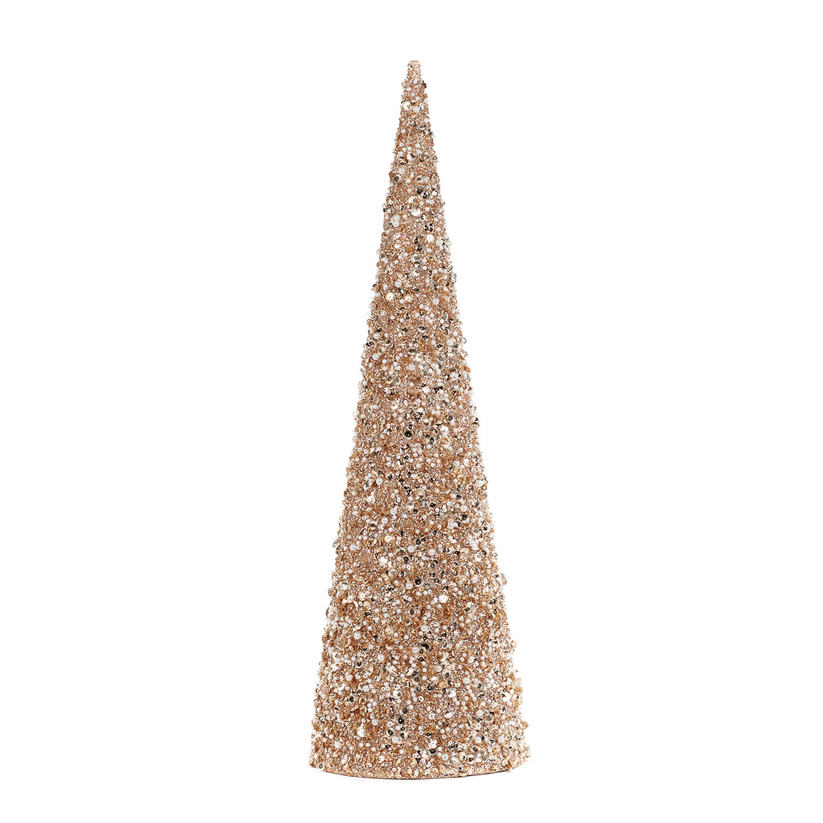 Bradut con decorativ cu paiete si perle auriu 61cm