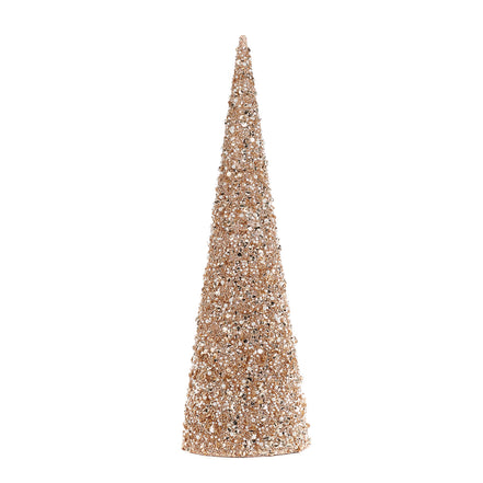 Bradut con decorativ cu paiete si perle auriu 61cm