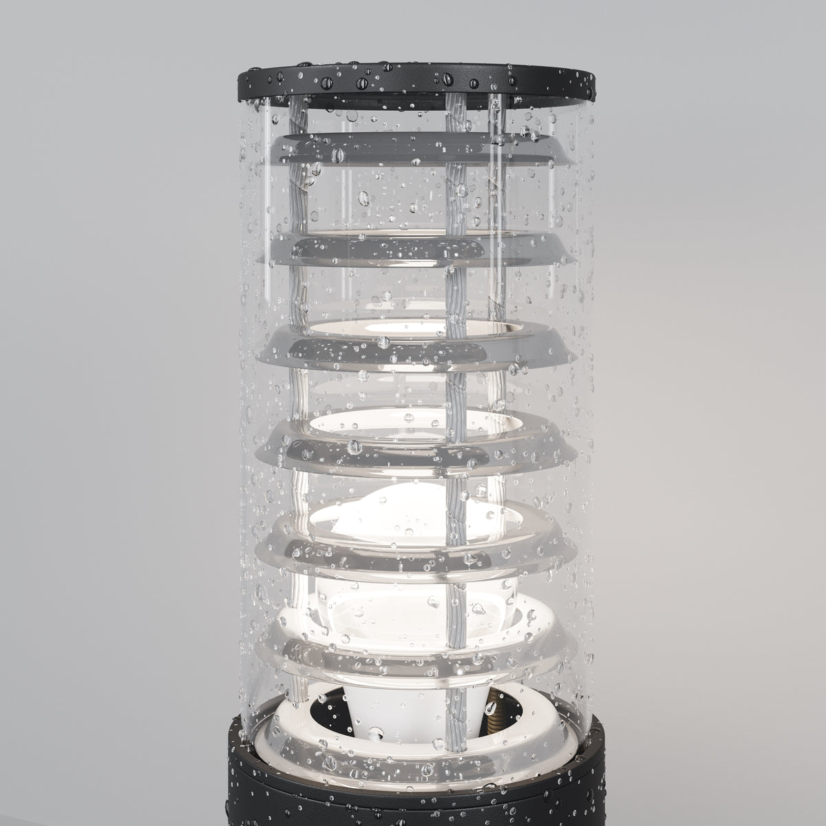 Maytoni Stâlp de grădină negru Bronx Ø15,5cm, H79,6cm