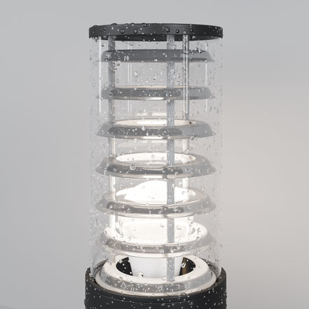 Maytoni Stâlp de grădină negru Bronx Ø15,5cm, H79,6cm