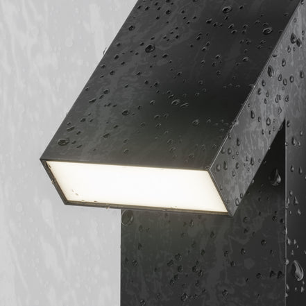 Maytoni Stâlp de grădină negru Guss 90Hx20 cm