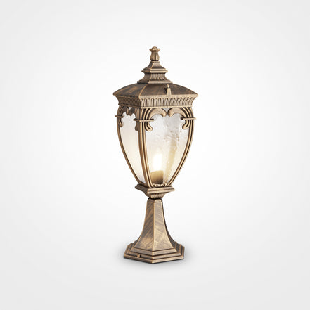 Maytoni Stâlp de grădină negru/auriu Fleur  Ø15cm, H 48,5cm