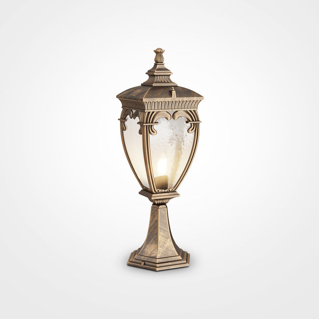 Maytoni Stâlp de grădină negru/auriu Fleur  Ø15cm, H 48,5cm